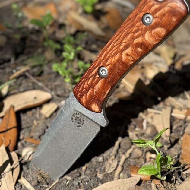 -Raffle 50 Tickets- RBGW One of a Kind Short Seax Fixed Blade S35VN Lace Wood